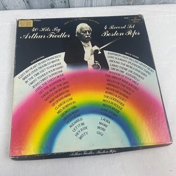 Vintage 40 Hits by Arthur Fiedler Boston Pops 4 Vinyl Record Album Set Adam VII - Picture 2 of 2